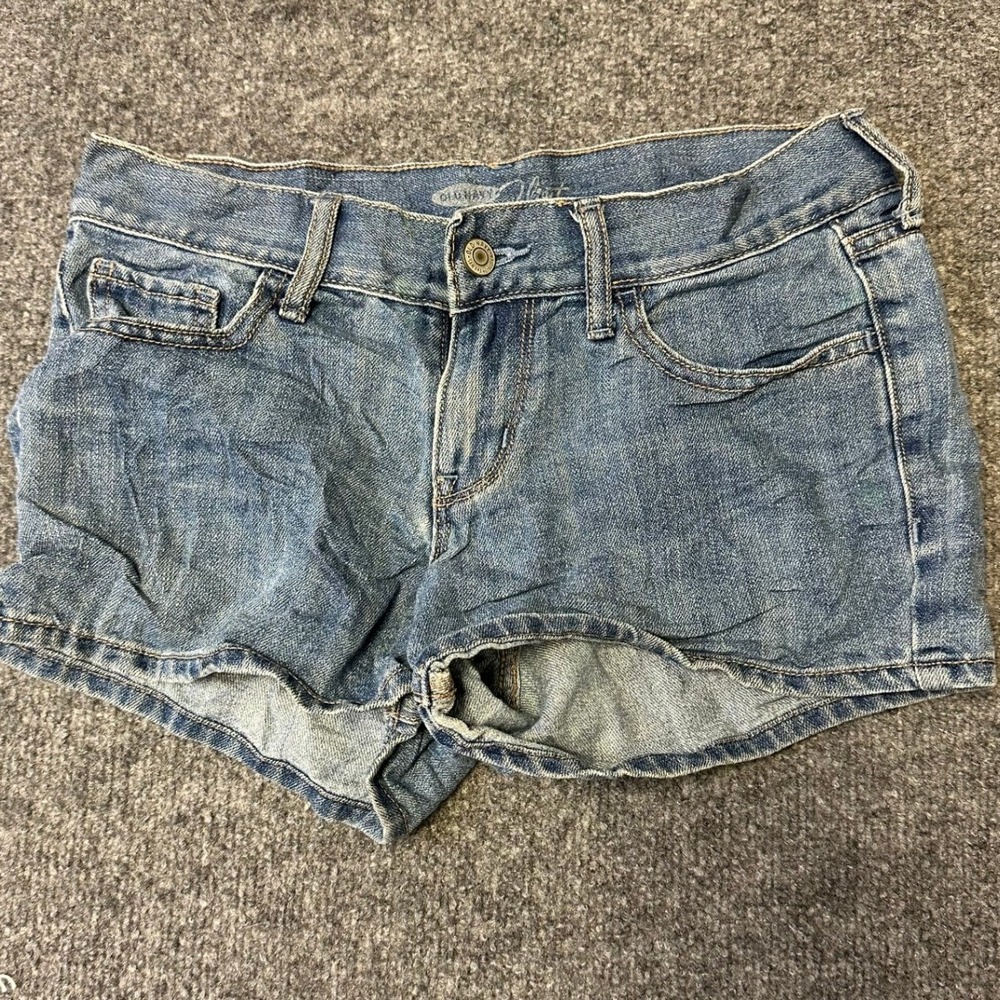 Old Navy Shorts Womens Size 0 Blue Flirt Denim Low Rise Casual Mini Jean Shorts